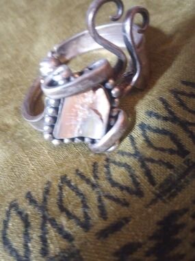 Sterling Silver Abalone Shell Cutlery Bracelet- UNISEX